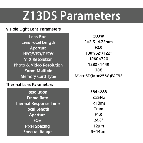 Z13DS FPV Drone AI-Guided .Thermal Imaging,8kg payload 6S 12000MAH